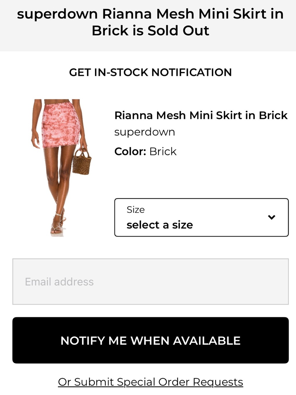 superdown - Rianna Mesh Mini Skirt - Picture 2 of 3